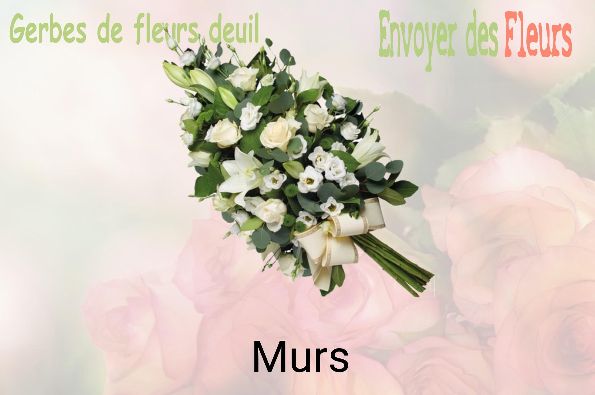 Gerbe de fleurs de deuil livrée à Murs